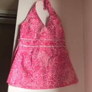 Lily Pulitzer Pink & White Top